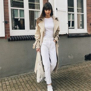 RE/DONE White High Rise Stove Pipe Jean